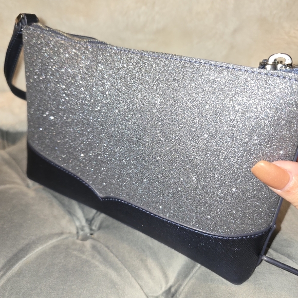 Euc kate spade blue Lola glitter crossbody bag - Picture 3 of 5